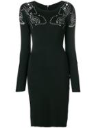 Michael Michael Kors Fitted Round Neck Dress - Black