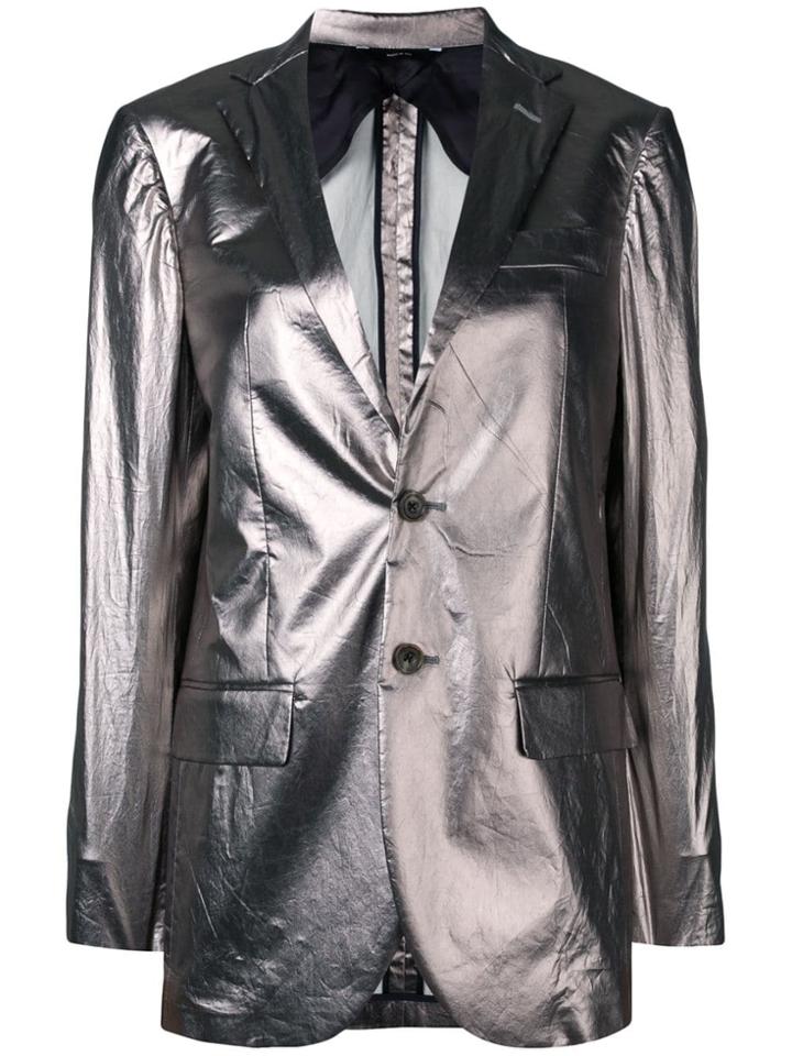 R13 Fitted Blazer Jacket - Grey