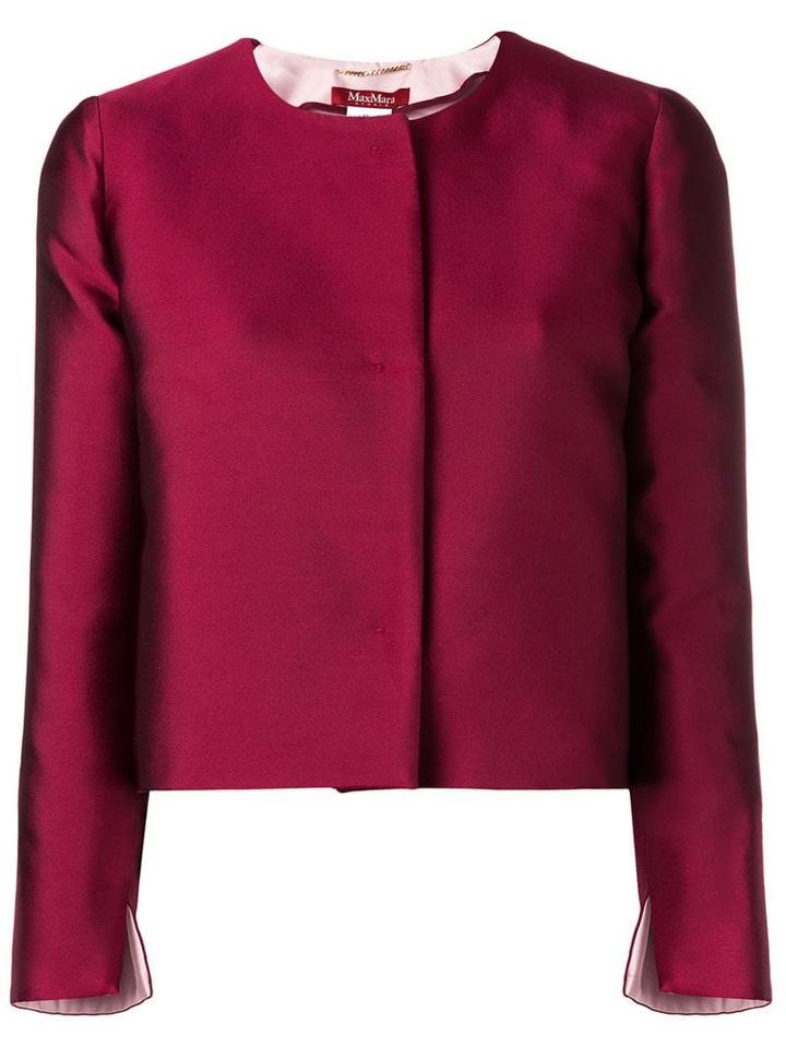 Max Mara Studio Dovere Cropped Jacket - Red