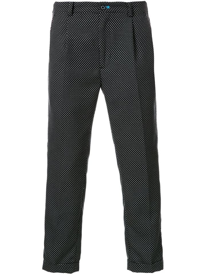 Guild Prime Dotted Cropped Trousers, Men's, Size: 2, Black, Polyester