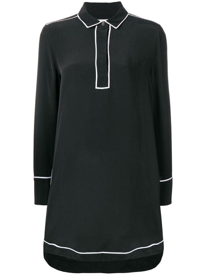 Equipment Button Down Collar Dress - Black