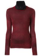 Avant Toi Faded Effect Jumper - Red