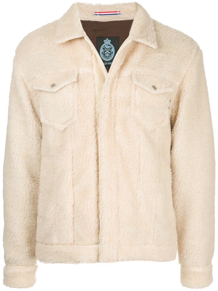 Guild Prime Furry Detail Jacket - Nude & Neutrals