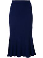 Estnation - Pleated Skirt - Women - Rayon - 38, Blue, Rayon