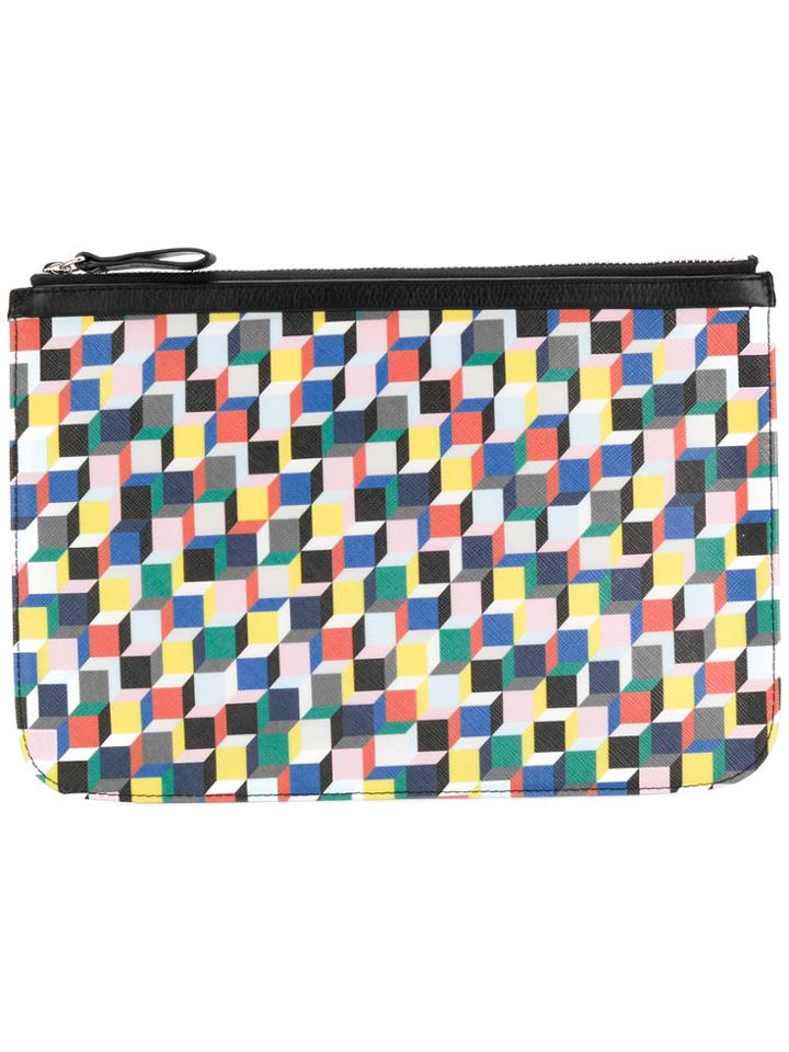 Pierre Hardy Geometric Print Pouch - Multicolour