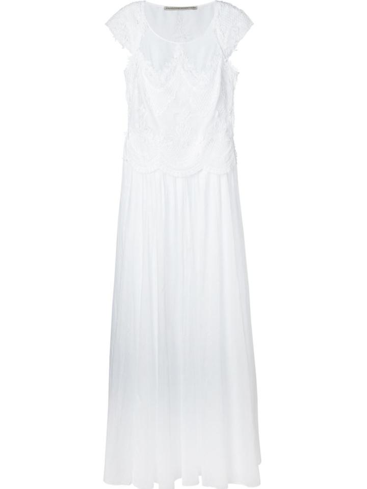 Ermanno Scervino Embroidered Top Dress, Women's, Size: 40, White, Cotton/polyester