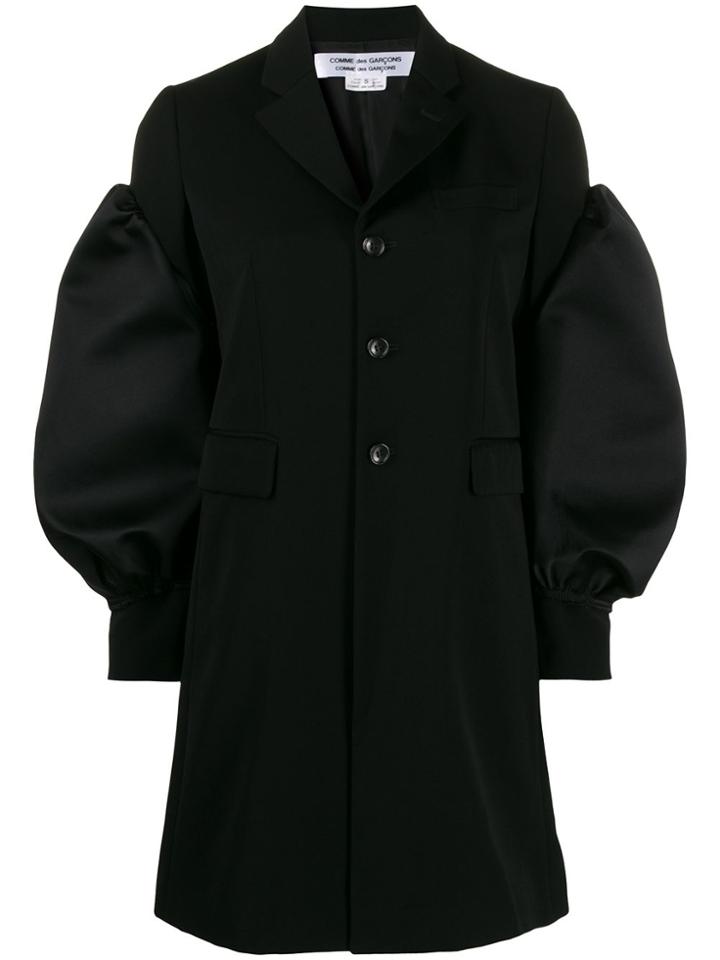 Comme Des Garçons Comme Des Garçons Bulged-sleeve Single-breasted Coat