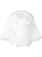 Comme Des Garçons Noir Kei Ninomiya Off-center Lace-up Jacket - White