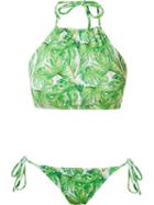 Brigitte Abstract Print Bikini Set, Women's, Size: Pp, Green, Polyamide/spandex/elastane