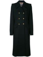 Just Cavalli - Double Breasted Coat - Women - Polyamide/polyester/acetate/virgin Wool - 40, Black, Polyamide/polyester/acetate/virgin Wool