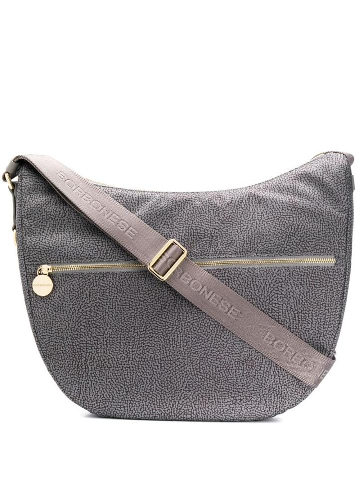Borbonese Saddle Tote - Grey