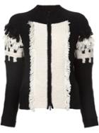 Zero + Maria Cornejo Fringed Cardigan, Women's, Size: Large, Black, Alpaca