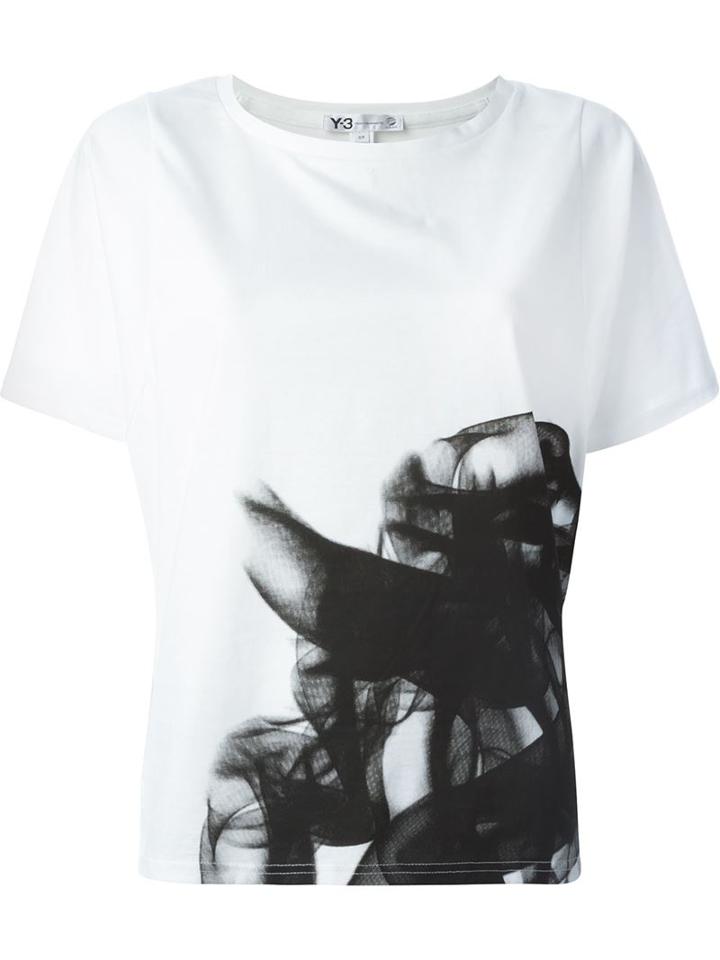 Y-3 Abstract Ink Print T-shirt
