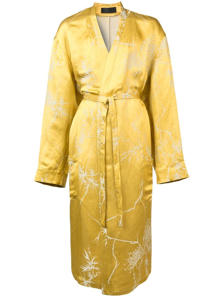 Haider Ackermann Single Breasted Coat - Yellow & Orange