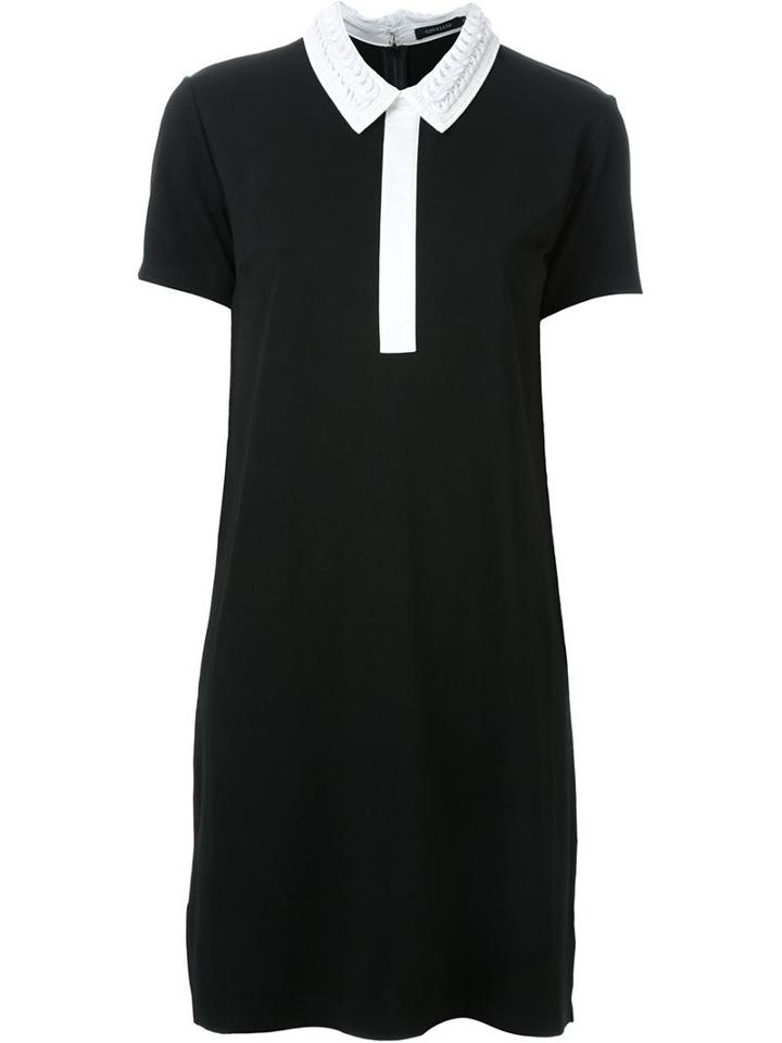 Loveless Collar Applications Shirt Dress