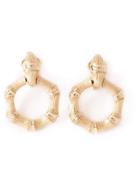 Katheleys Vintage Bamboo Loop Earrings - Metallic