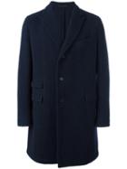 Z Zegna Classic Single Breasted Coat, Men's, Size: 48, Blue, Cupro/wool