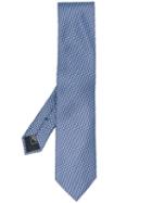 Brioni Geometric Pattern Silk Tie - Blue