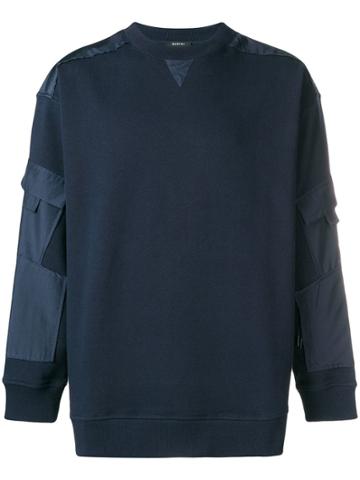 Qasimi Patchwork Jersey Sweater - Blue
