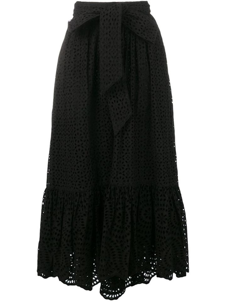 Ulla Johnson Broderie Anglaise Skirt - Black