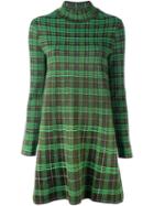 M Missoni Checked Jacquard Dress, Women's, Size: 44, Green, Cotton/polyamide/viscose