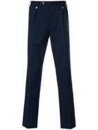 Pt01 Pleated Straight-leg Trousers - Blue