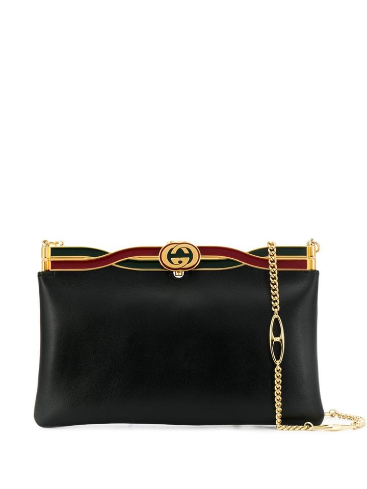 Gucci Broadway Evening Bag With Twisted Enamel - Black