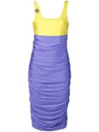 Fausto Puglisi Ruched Fitted Dress - Blue