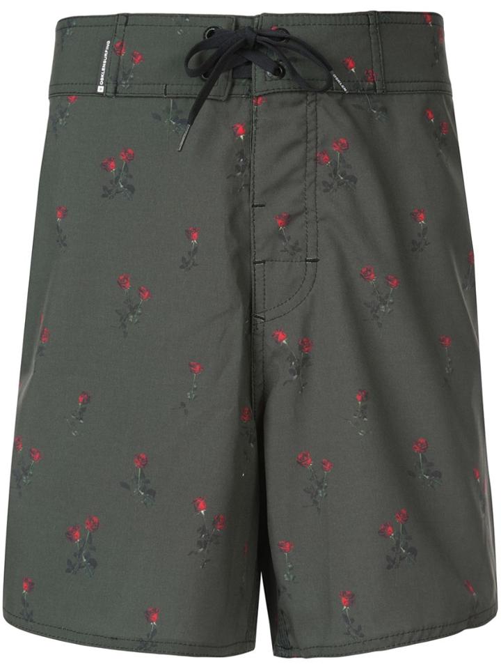 Osklen Drawstring Waist Swim Shorts - Green