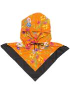 Gucci Floral Print Anorak Hat - Orange