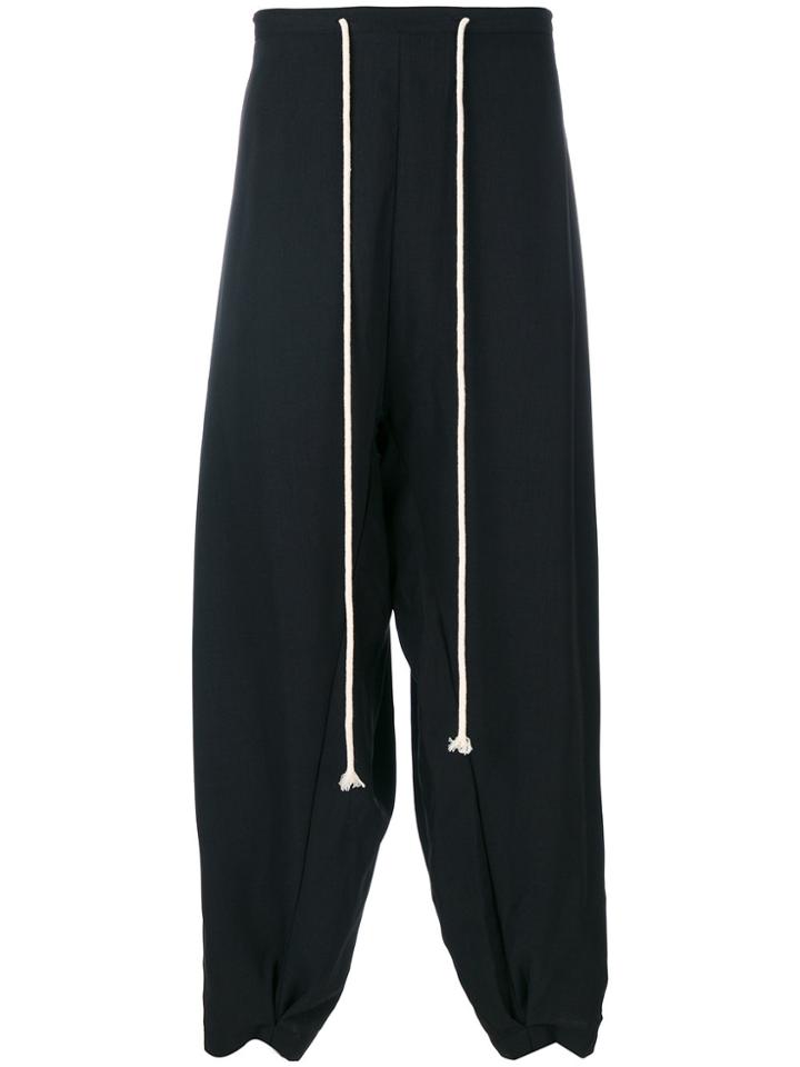 Yuiki Shimoji Drawstring Track Pants - Black