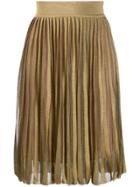 Alberta Ferretti Pull-on Knitted Skirt - Gold