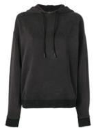 Acne Studios Distressed Hooded Sweatshirt - Black