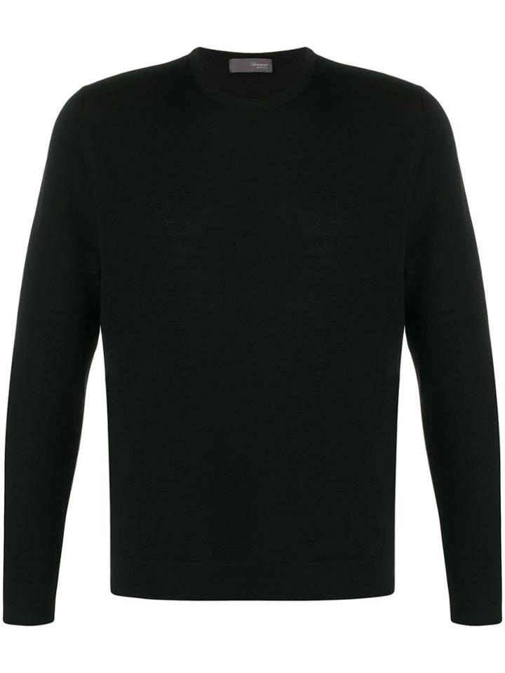 Drumohr Round Neck Jumper - Black