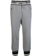 Dolce & Gabbana Logo-trim Cropped Sweatpants - Grey