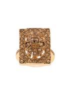 Oscar De La Renta Rectangular Shaped Ring - Gold