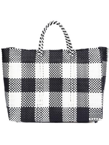 Truss Nyc Large Checked Tote, Women's, Black