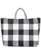 Truss Nyc Large Checked Tote, Women's, Black