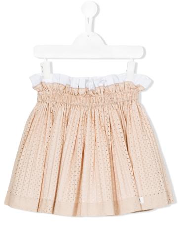 No21 Kids Pleated Skirt, Girl's, Size: 9 Yrs, Nude/neutrals