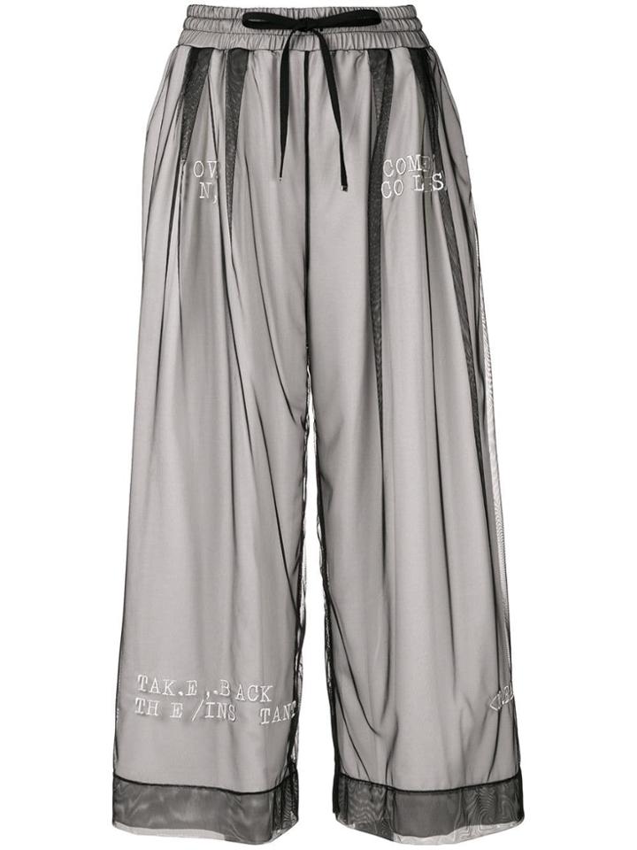 Maison Mihara Yasuhiro Layered Wide-leg Trousers - Black