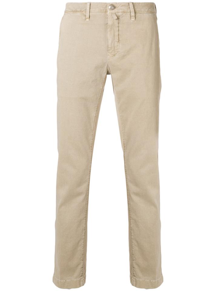 Jacob Cohen Handkerchief Slim Fit Chinos - Nude & Neutrals