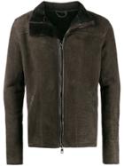 Giorgio Brato Full Zip Shearling Jacket - Grey