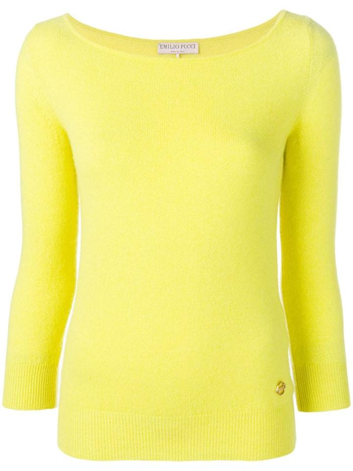 Emilio Pucci Lime Cashmere Jumper - Green