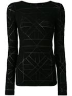 Gareth Pugh Sheer Panel Detail Sweater - Black