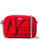 Moschino Trompe-l'oeil Shoulder Bag, Women's, Red