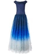 Tadashi Shoji Ombré Flared Gown - Blue