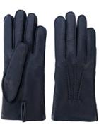 Mario Portolano Stitch Detail Gloves - Blue