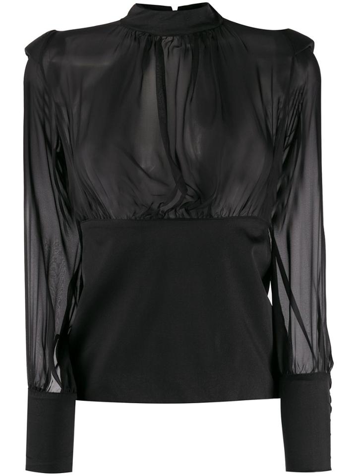 Federica Tosi Ruched Detail Blouse - Black