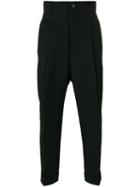 Haider Ackermann - Drop-crotch Tailored Trousers - Men - Cotton/rayon/virgin Wool - 50, Black, Cotton/rayon/virgin Wool
