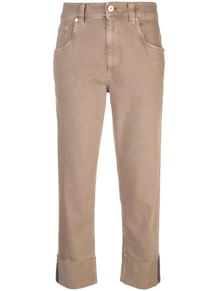 Brunello Cucinelli Straight Leg Trousers - Neutrals